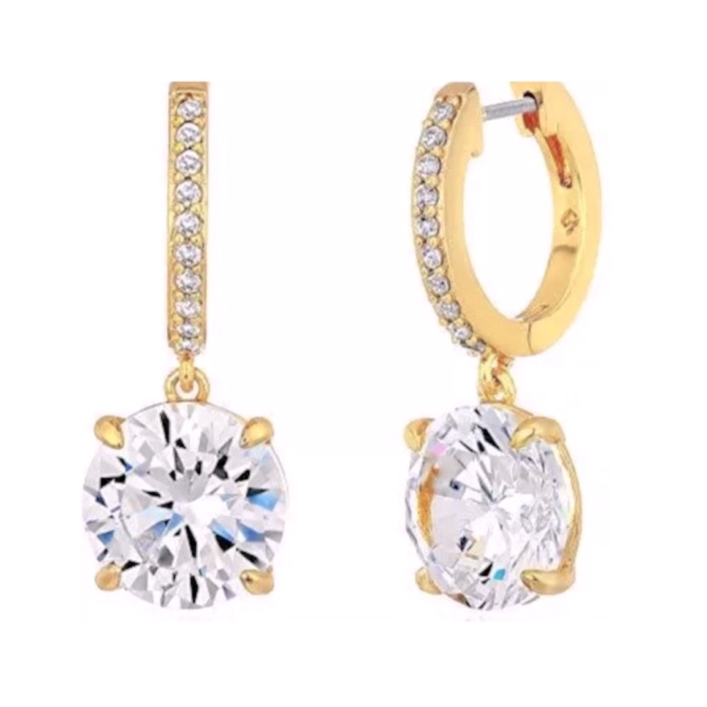 KATE SPADE • Gold Bright Ideas Hoop Huggies Earrings - Picture 5 of 6